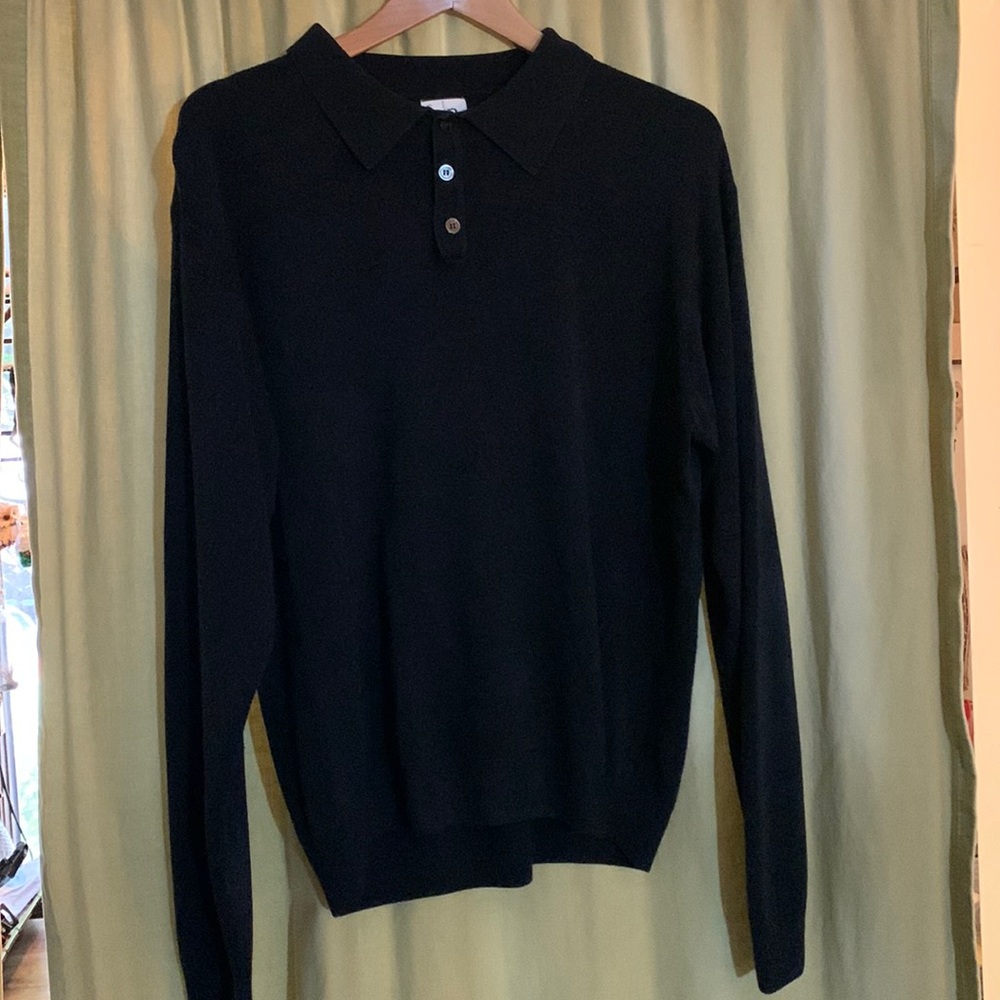 Geoffrey Beane Navy Sweater. XL